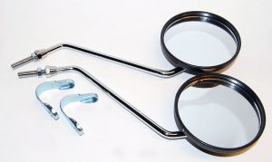 Spiegelset zwart L+R met stuurklem