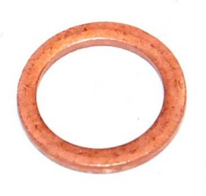 Koperen ring 13,9 x 10,4 x 1,3  remleiding