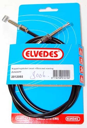 Koppelingskabel zwart 94cm compleet Zündapp