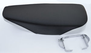 Zadel, buddyseat zwart/wit