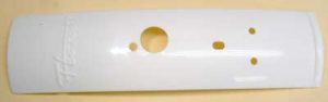 Witte plaat achterspatbord Kreidler