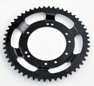 Achtertandwiel 52T, ,zwart, Ø98, 10 gats, 14mm hoog, gietwiel Peugeot 103