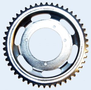 Achtertandwiel 48T, rond 81, 4 gaten Mobylette