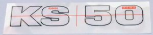 Sticker KS50 130x25mm