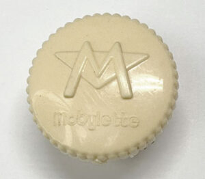 Tankdop Creme ø30mm opdruk Mobylette