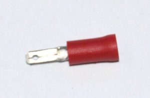 Kabelstekker man plat 2,8mm rood