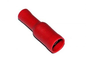 Kabelstekker vrouw rond 4mm rood