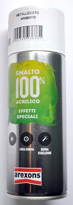 Verf acryl Alluminium Metalic Spuitbus Arexons