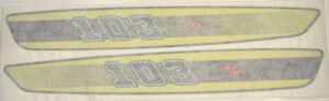 Tanksticker set wit model 2, water transfer, Peugeot 103