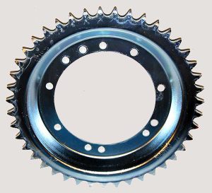 Achtertandwiel 43T, Ø94, 11 gats, spaakwiel Peugeot 103