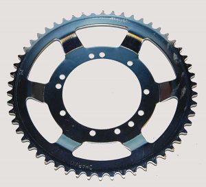 Achtertandwiel 54T, Ø94, 11 gats, hoog 14mm spaakwiel Peugeot 103