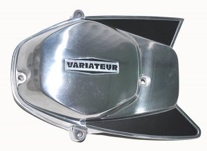 Variateurdeksel alluminium, 4 gaten, Peugeot 103