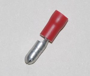Kabelstekker man rond 4mm rood