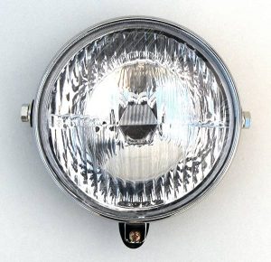 Koplamp 145mm zwart met schakelaar Mobylette 51