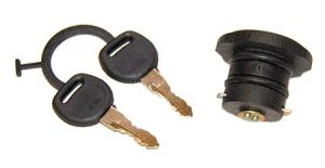 Tankdop met slot 30mm, opdrukken Peugeot 103