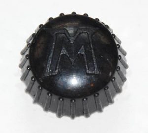 Zijkastknop zwart kunststof Mobylette