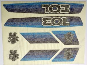 Stickerset blauw Peugeot 103