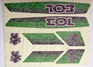 Stickerset groen Peugeot 103