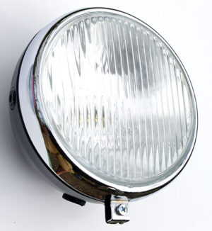 Koplamp ø17cm zwart, fitting voor BA20 lamp