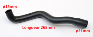 Radiatorslang naar cilinderkop Peugeot 103 SP, SPX, RCX LC