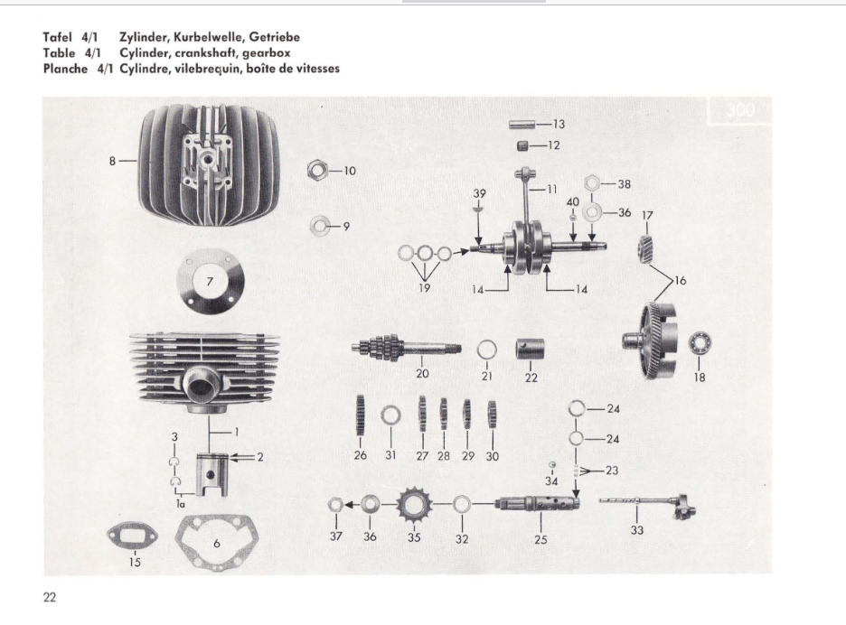 Primaire as 5V Ks125 NOS, 285-05.638 Zundapp - Afbeelding 2