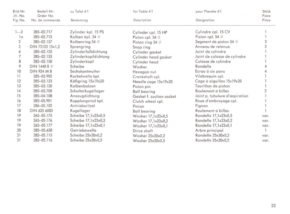 Primaire as 5V Ks125 NOS, 285-05.638 Zundapp - Afbeelding 3